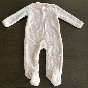 Tahari Baby Pink Bunny Fleece Footie